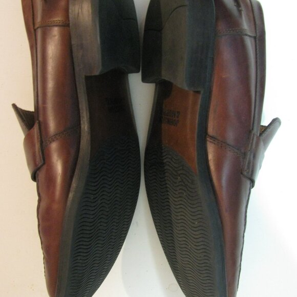 ** Johnston & Murphy Brown Leather Mens Dress Shoe 10 Excellent Condition - Picture 8 of 9